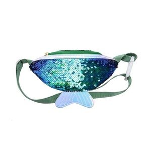 Kids Glitter Crossbody/Coin Purse Bags Girls Sequin Fish Tail NEW! Blue!! 🐟